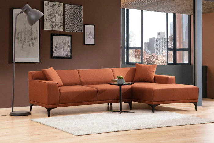 Atelier Del Sofa Petra R Corner Sofá Esquinero Naranja